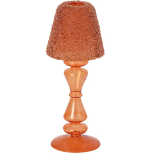 J-Line Photophore perles - verre - orange - small
