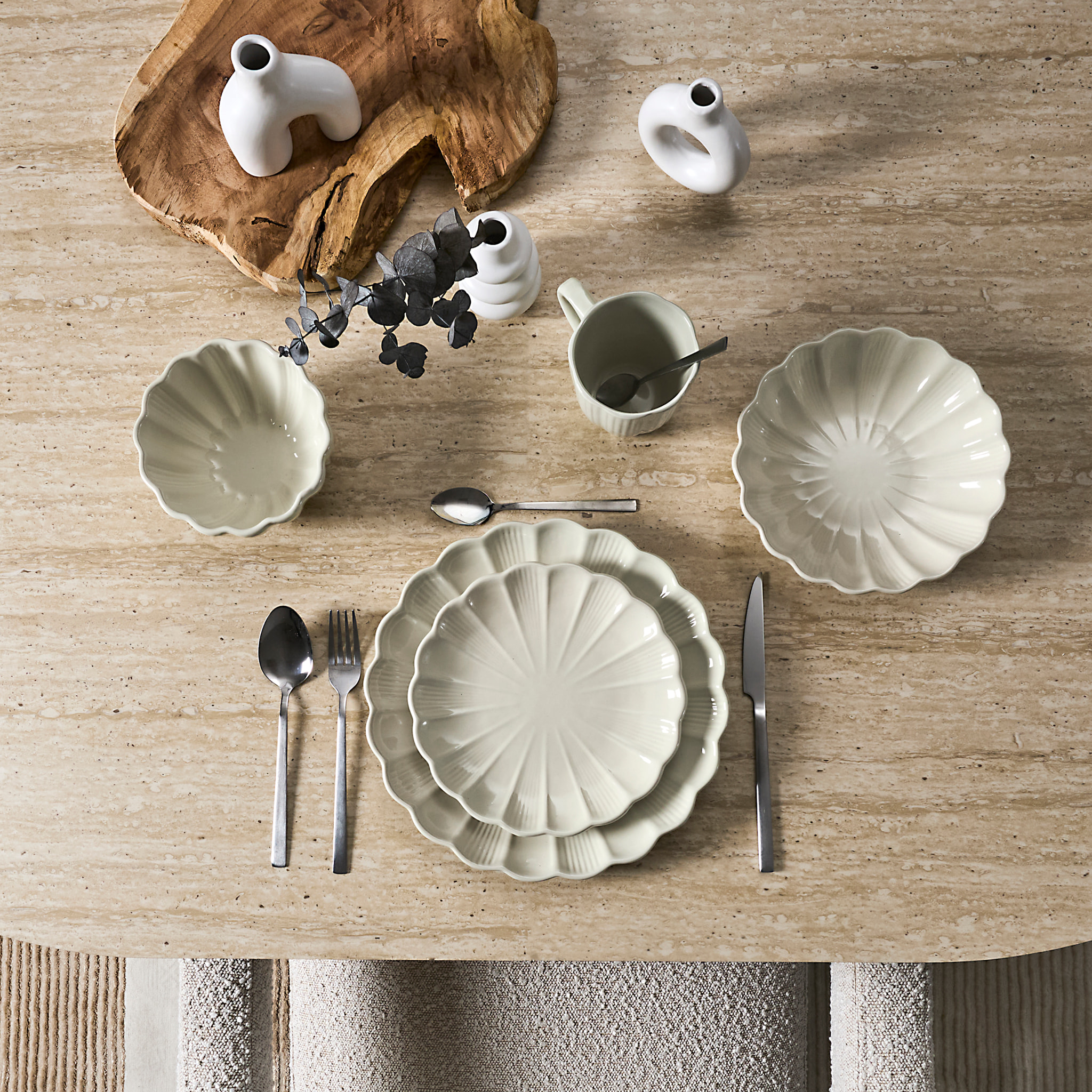 Assiette Calista Ecru D27cm