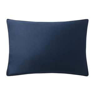 Taie d'oreiller imprimée en satin de coton, UTOPIA, Bleu