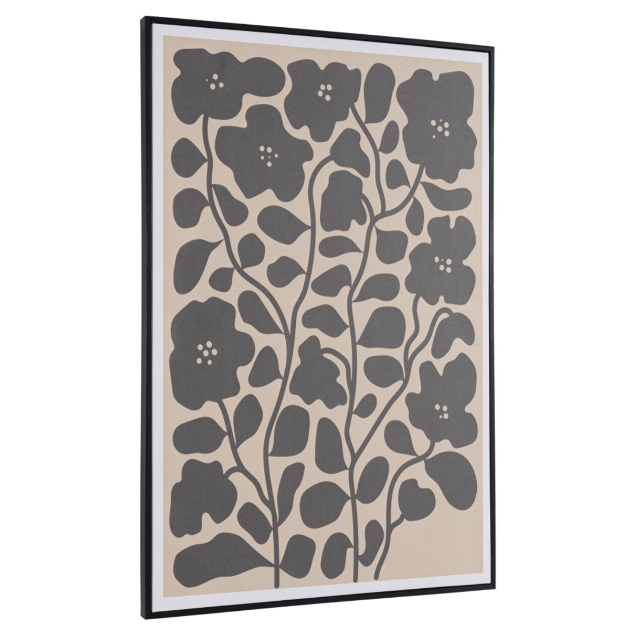 HOMER - Décoration murale D - 63x93cm en papier japonais, cadre noir