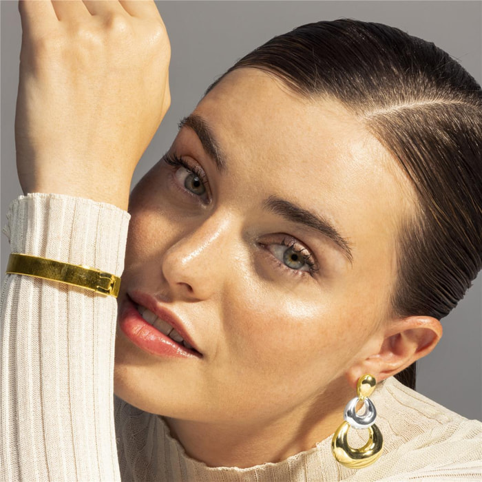 Pendientes Lux by Lux acabadoss en oro amarillo 18k