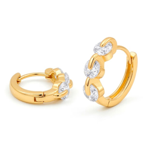 Pendientes Nili acabado oro amarillo 18k