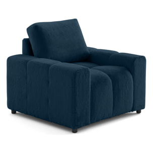 Crocus - fauteuil en fausse fourrure - Bleu