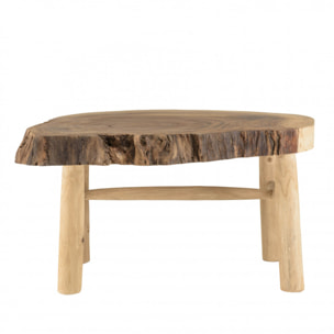 WILL - Table basse forme naturelle en branches de teck