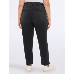 Fiorella Rubino - Jeans balloon lavaggio nero - Nero