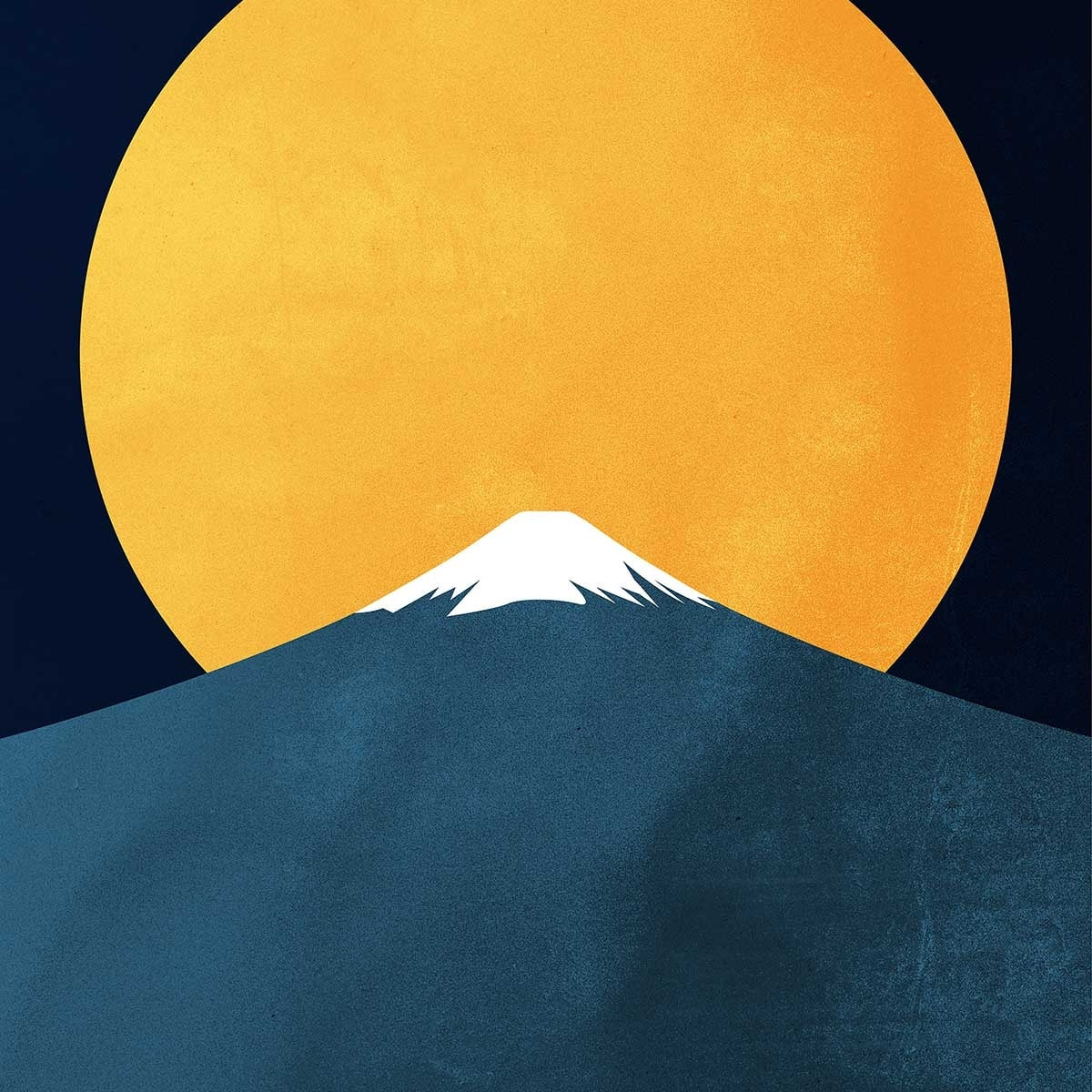 Affiche ""Himalaya by night"" Affiche sous cadre noir