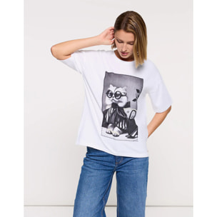 Camiseta Manga Corta Blanco - Gatet