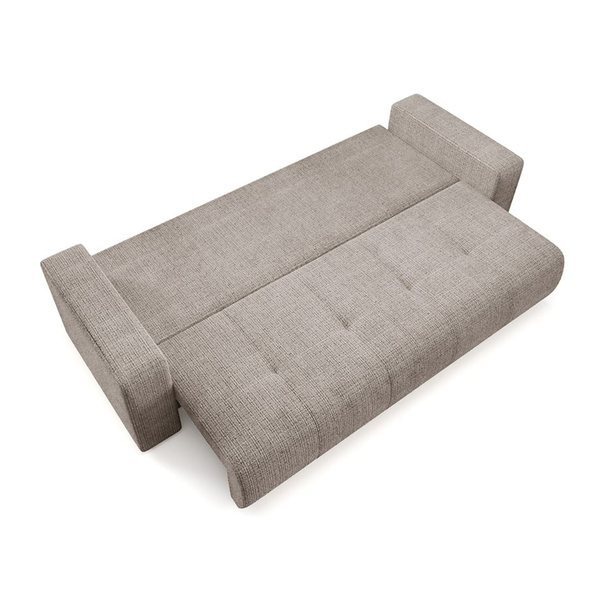 AURORE - Canapé 3 places en tissu texturé taupe