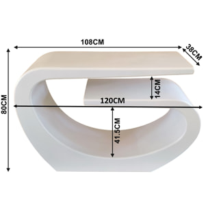 Console Paco blanche 120x38cm Kare Design
