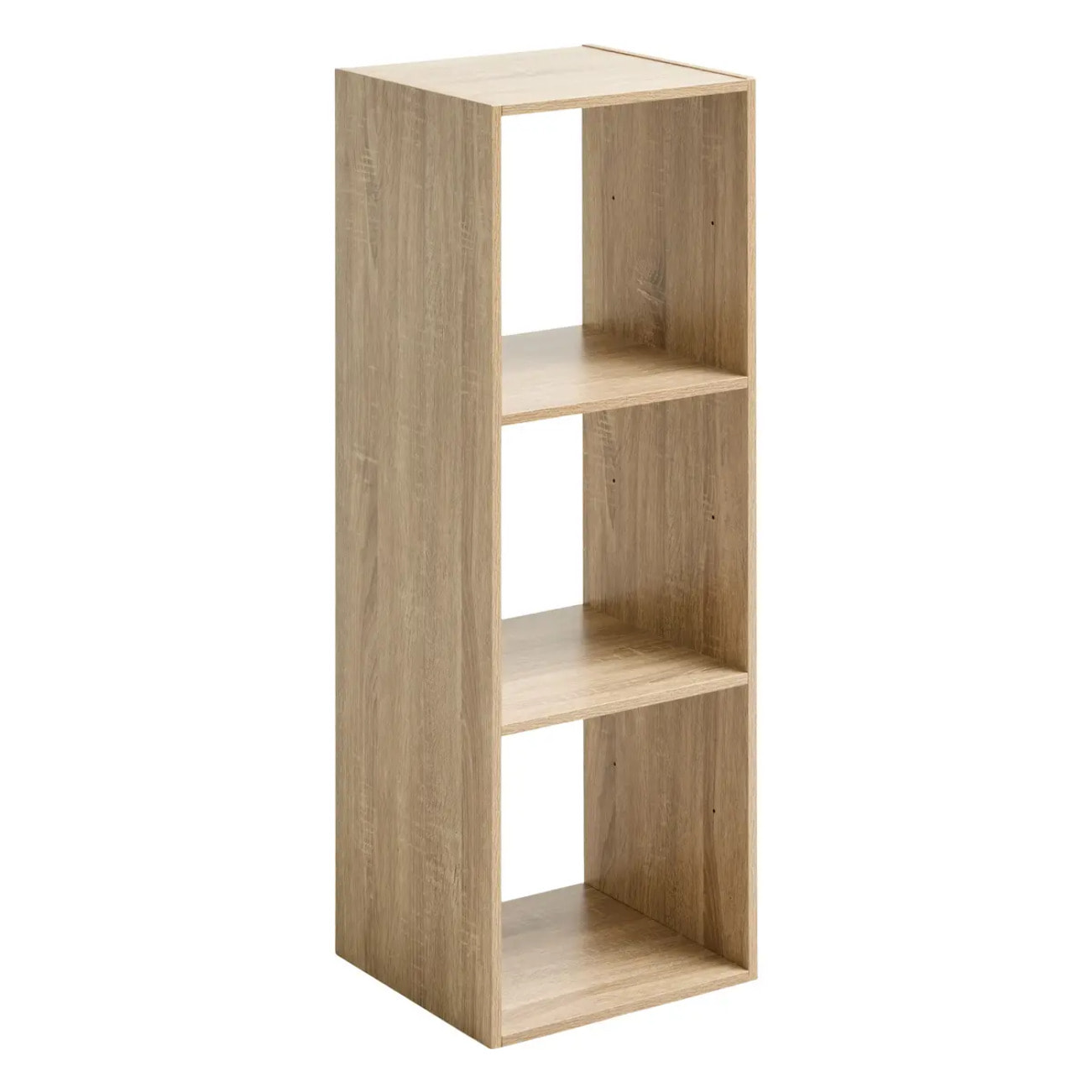 Étagère colonne 3 cases "Mix N' Modul" effet chêne naturel