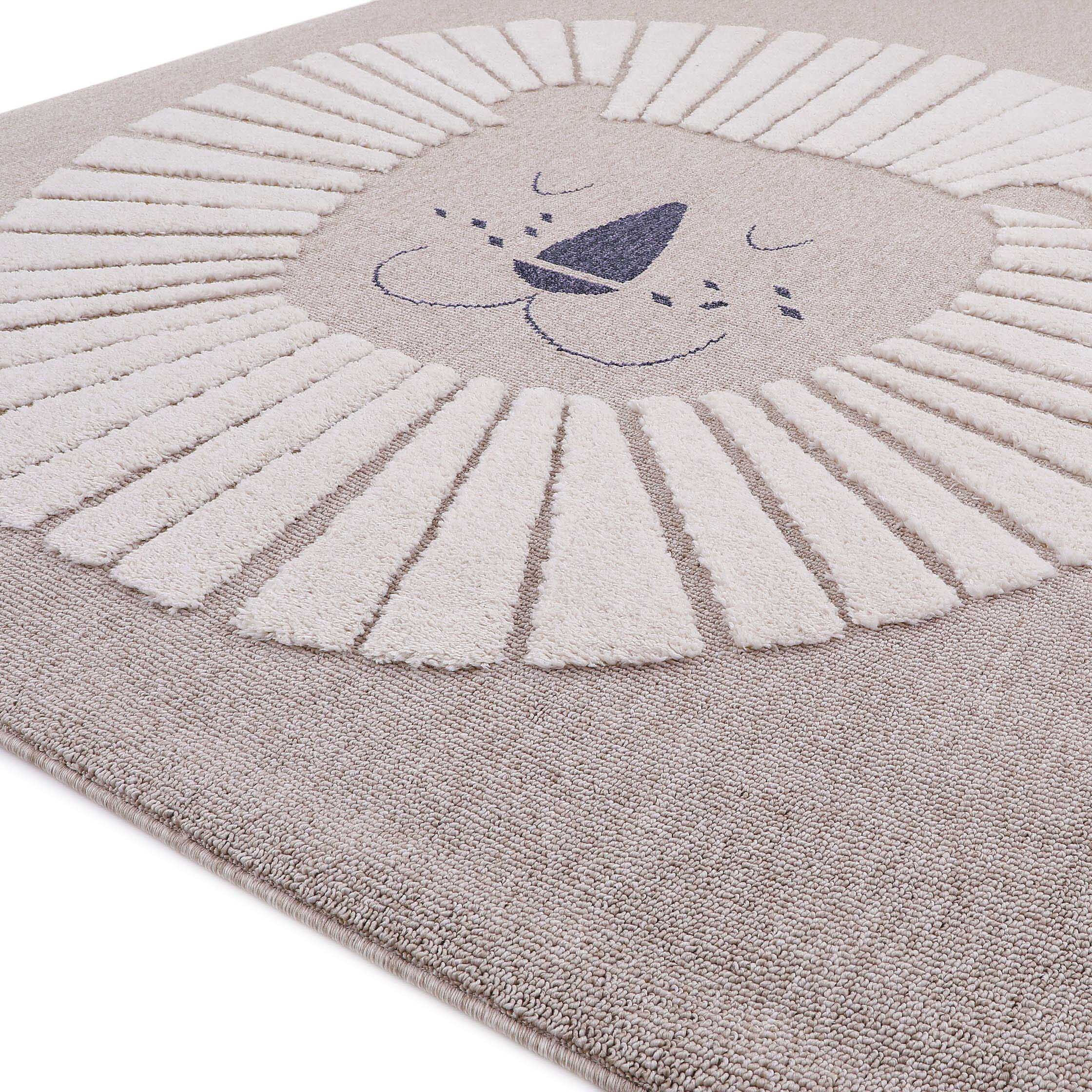 Bambi - tapis enfant motif lion, beige