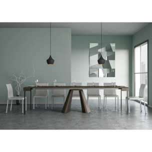 Consola extensible 90x40/300 cm Diamante Evolution Nogal estructura Orso