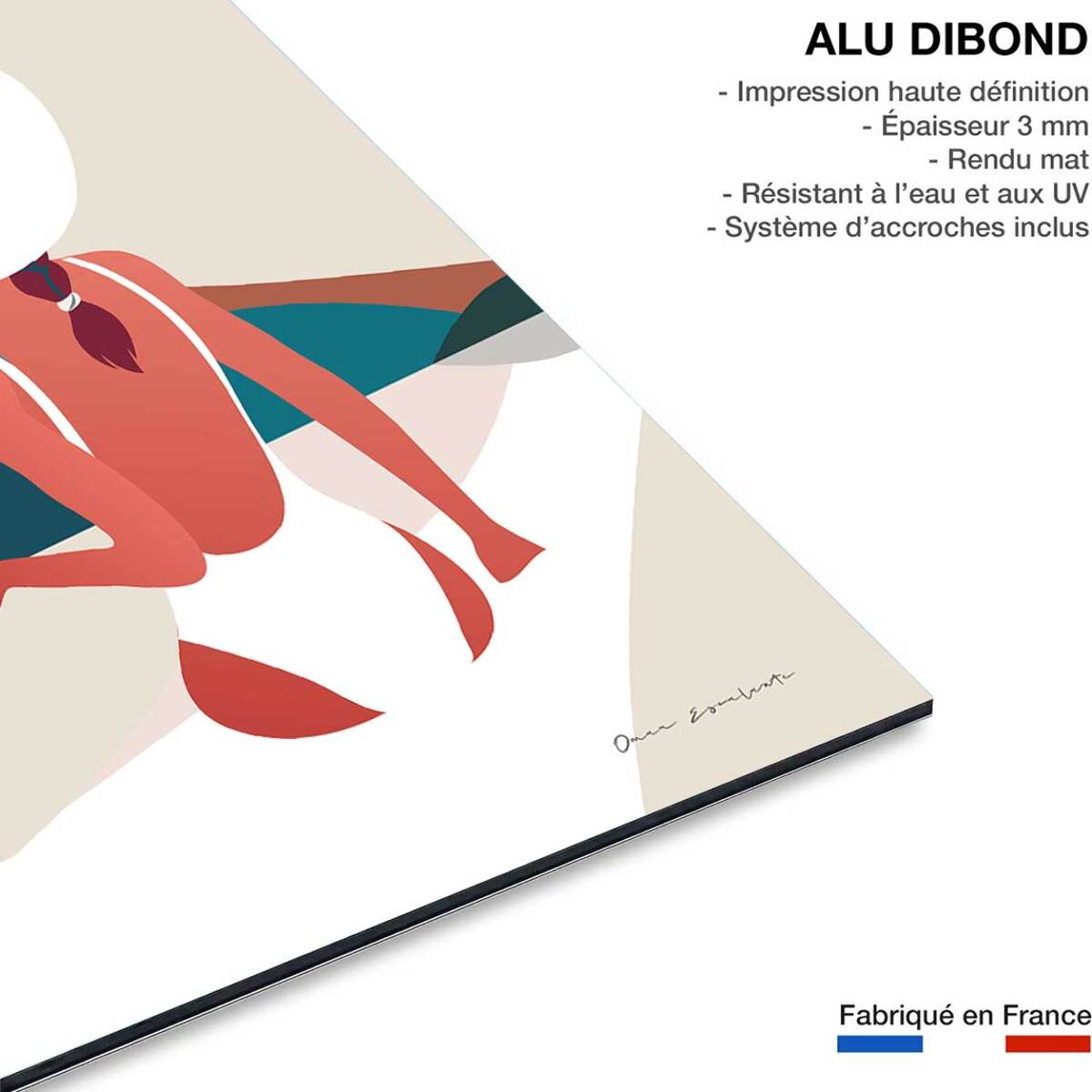 Tableau mer bonheur estival  Tableau alu Dibond