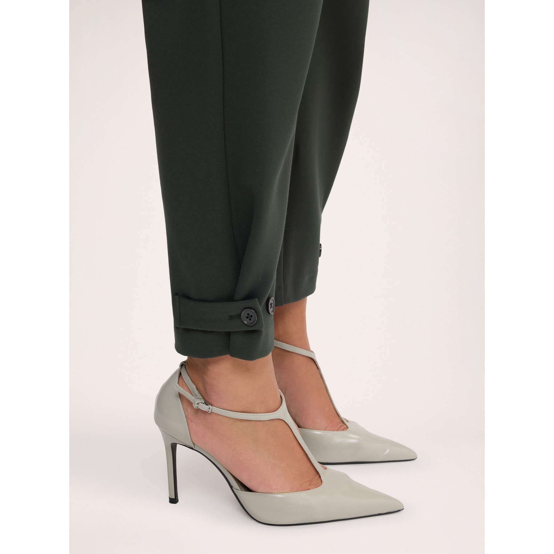 Fiorella Rubino - Pantaloni Carrot in Punto Milano - Verde
