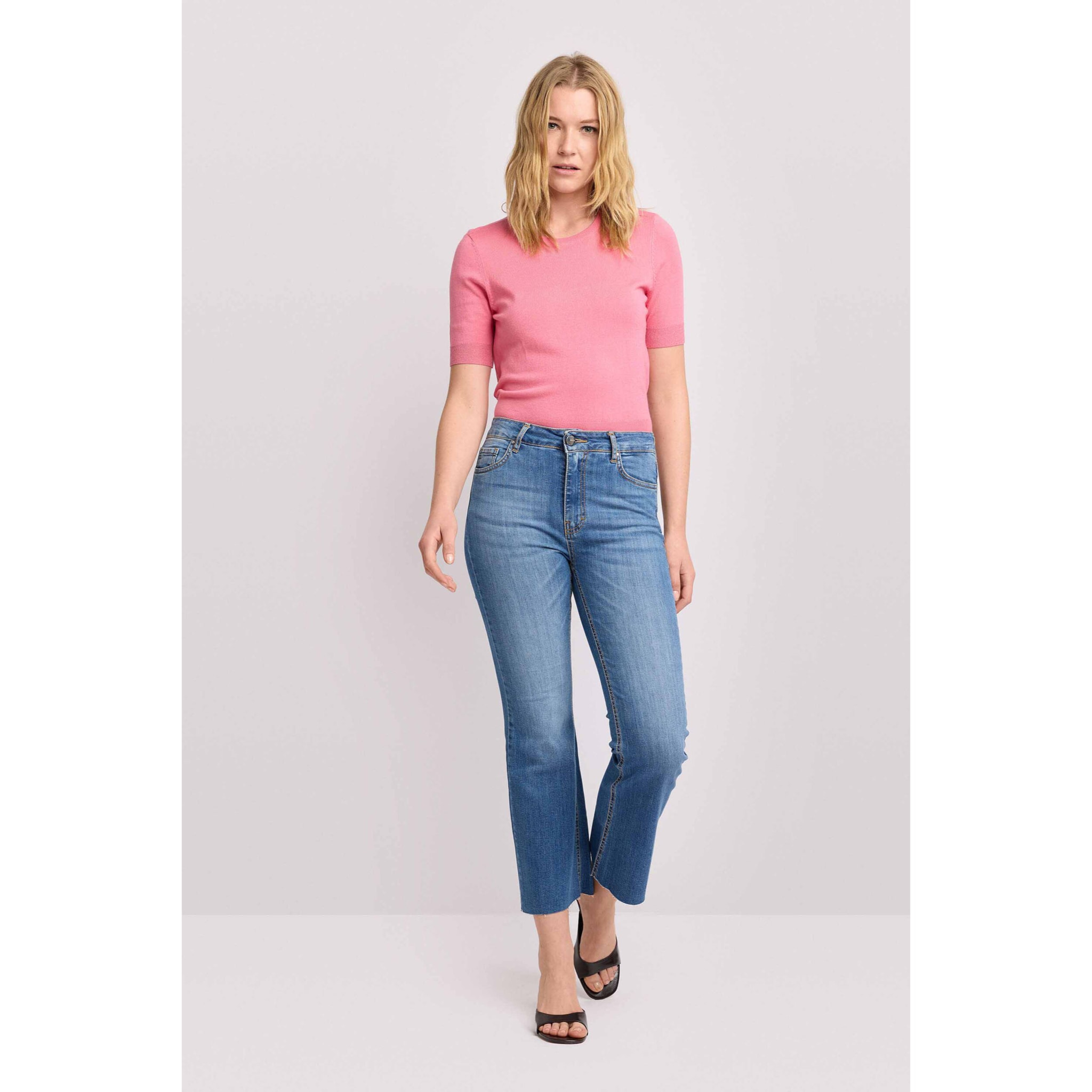 Kocca - Pantaloni in denim taglio kick flare Donna, Denim