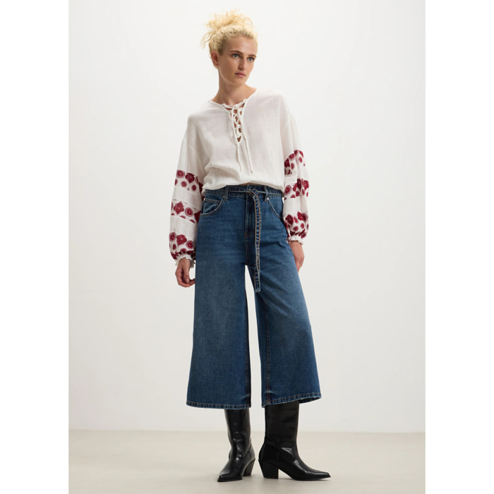 Jeans culotte con fusciacca