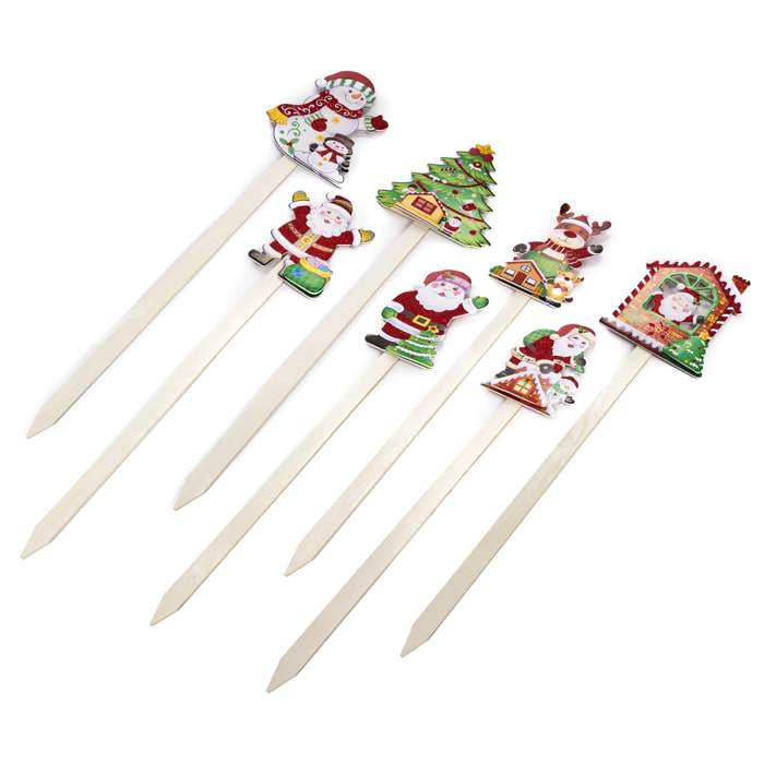 DAM  Decorazione natalizia in Foamboard con paletto, 68 cm. 7 disegni casuali. 15x3x68cm. Colore: multicolore