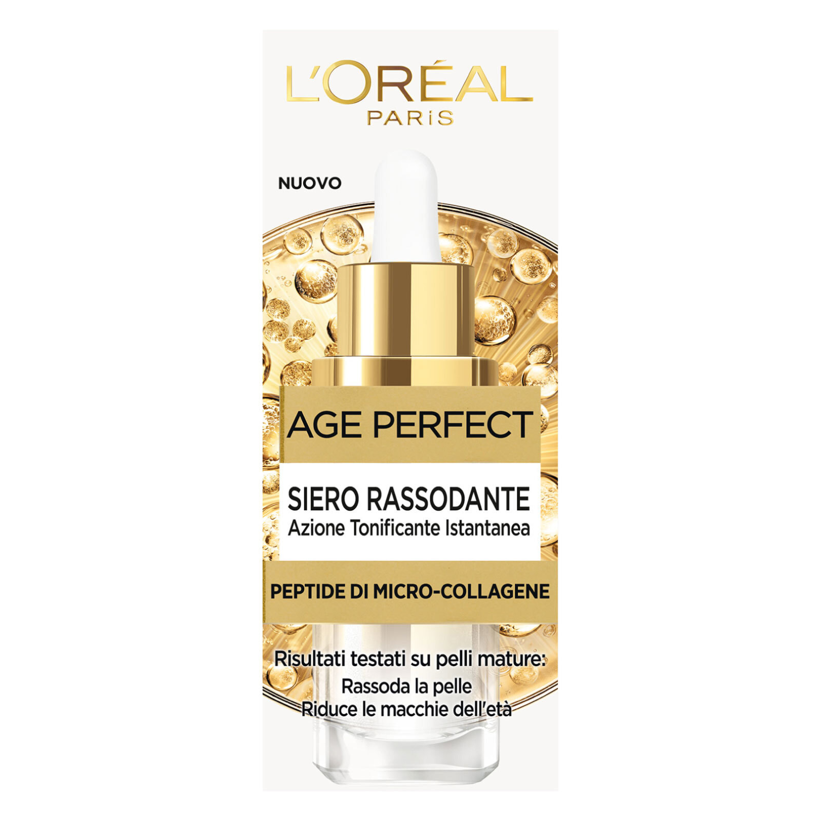 Siero Viso Rassodante Age Perfect Azione Tonificante Istantanea con Peptidi di Collagene e Niacinamide 30ml