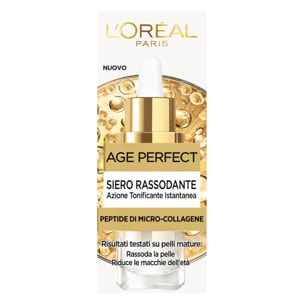 Siero Viso Rassodante Age Perfect Azione Tonificante Istantanea con Peptidi di Collagene e Niacinamide 30ml