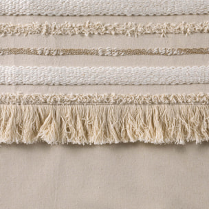 Rideau au top tissé et frangé - Naturel