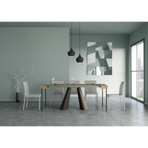 Console extensible 90x40/196 cm Diamante Small Chêne Nature cadre Ours