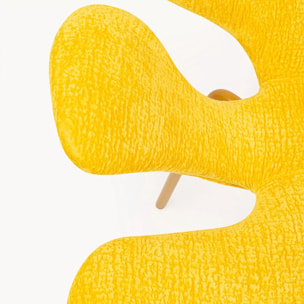 Chaise avec accoudoirs Soft Blossom jaune Kare Design