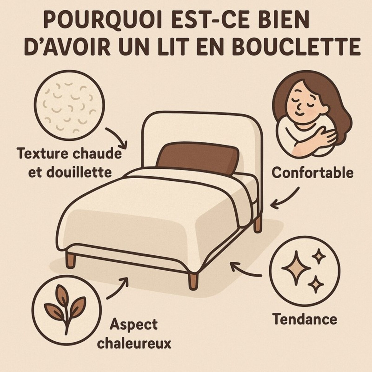 Lit Colisée avec tête de lit| Robuste et confortable | Montage simple rapide | Bouclette | Gris clair