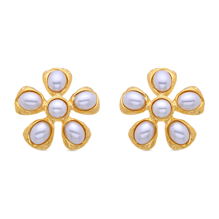 Pendientes acabados en oro amarillo de 18k