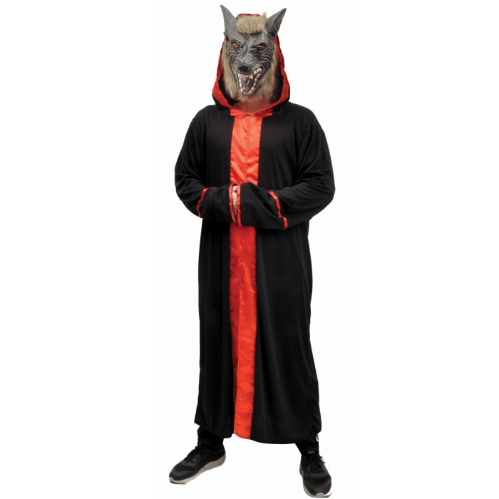 Setta Del Diavolo Horror Wolf Costume Uomo Con Maschera In Vinile