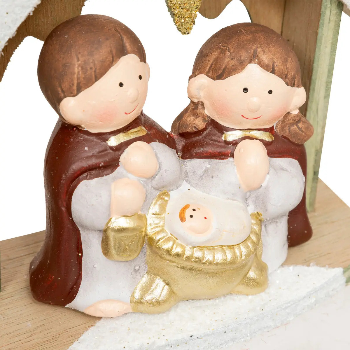 Déco nativité H.15cm grès
