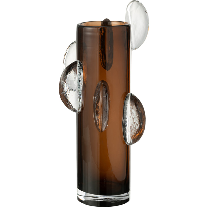 J-Line Vase Steggy Verre Marron Small