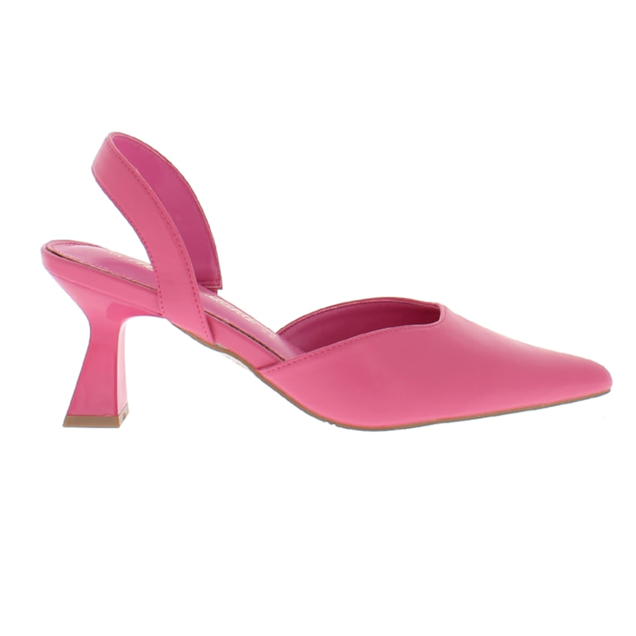 Marina Galanti Scarpe Donna Decollete Slingback Tacco 7 MG S24A003 Fuxia