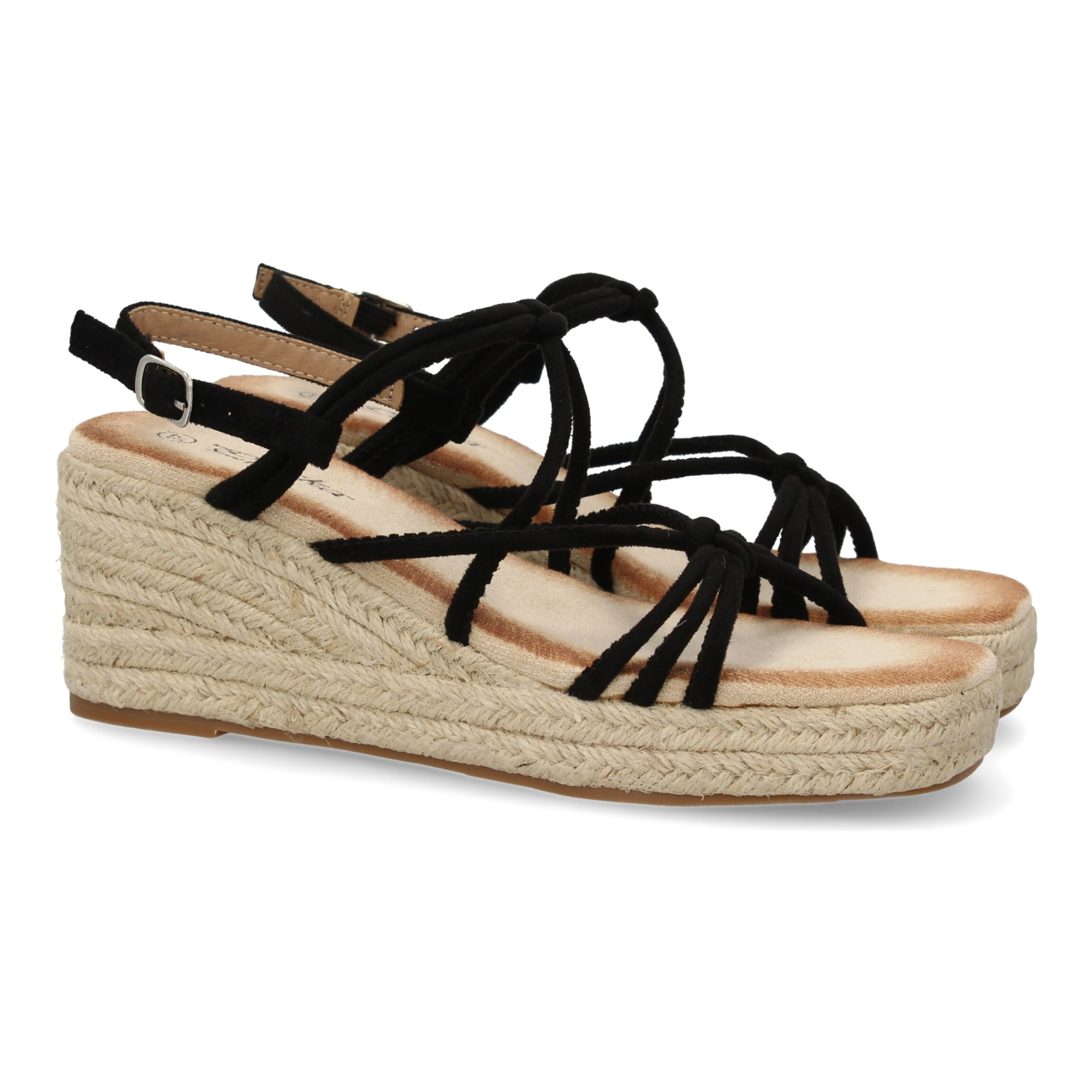 Sandalias de cuña de yute para mujer, comodas y elegantes diseño moderno con tiras cruzadas