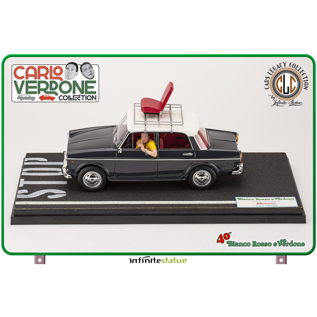 Mimmo Su Fiat 1100 1/18 Resin Car Statua Infinite Statue