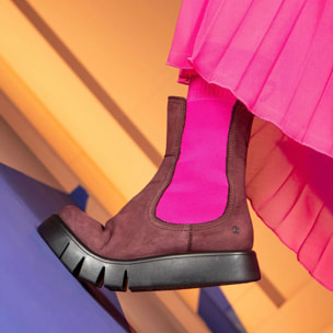 Botines 1345 NOBUCK BURDEOS-FUCSIA/ MALAGA color Burdeos-fucsia
