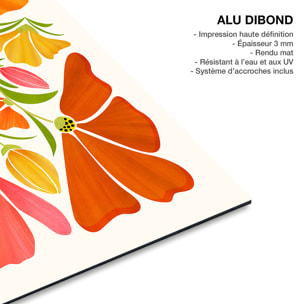 Tableau fleurs Printemps sauvages Tableau alu Dibond