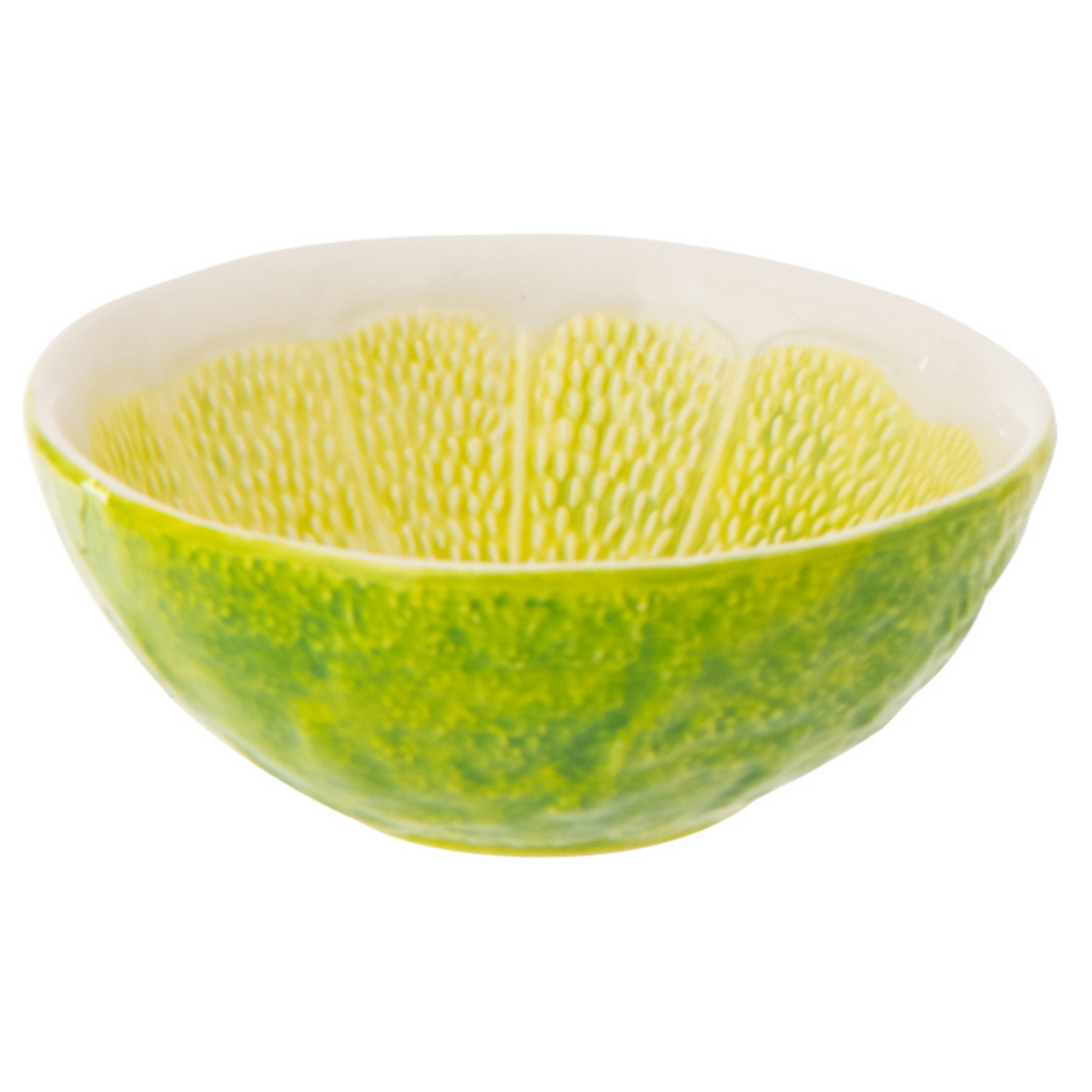 J-Line Bol Citron Vert Dolomite - céramique - vert/blanc - 2 pièces