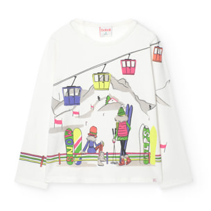 Camiseta punto elástico de niña -BCI