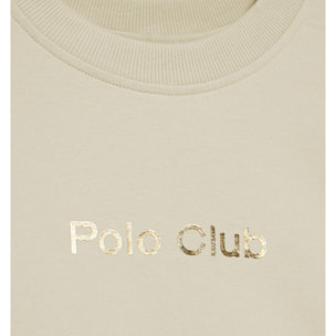 Maglietta Diamond beige con print foil Polo Club