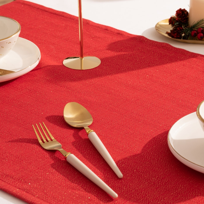 Camino de mesa EVOLET ROJO-ORO