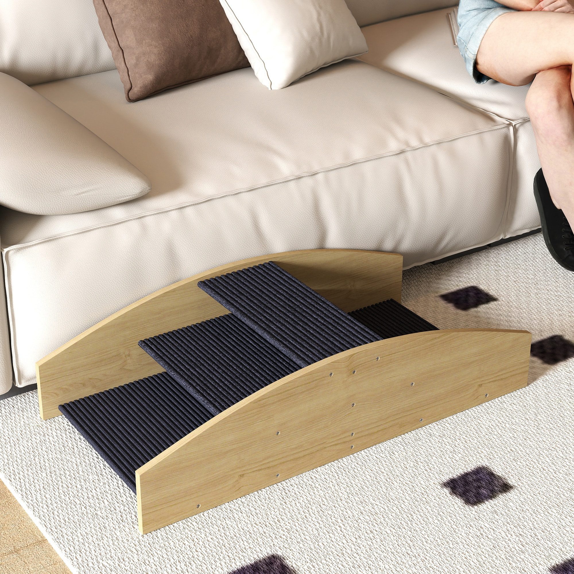 Bascule chien agility réversible escalier 2 en 1 bois