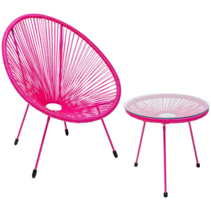 Salon de jardin Acapulco Mono rose Kare Design