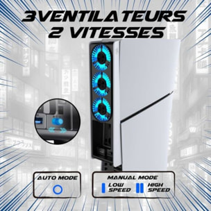 Support console AKUMA VENTILATEUR CYBER W02 LED