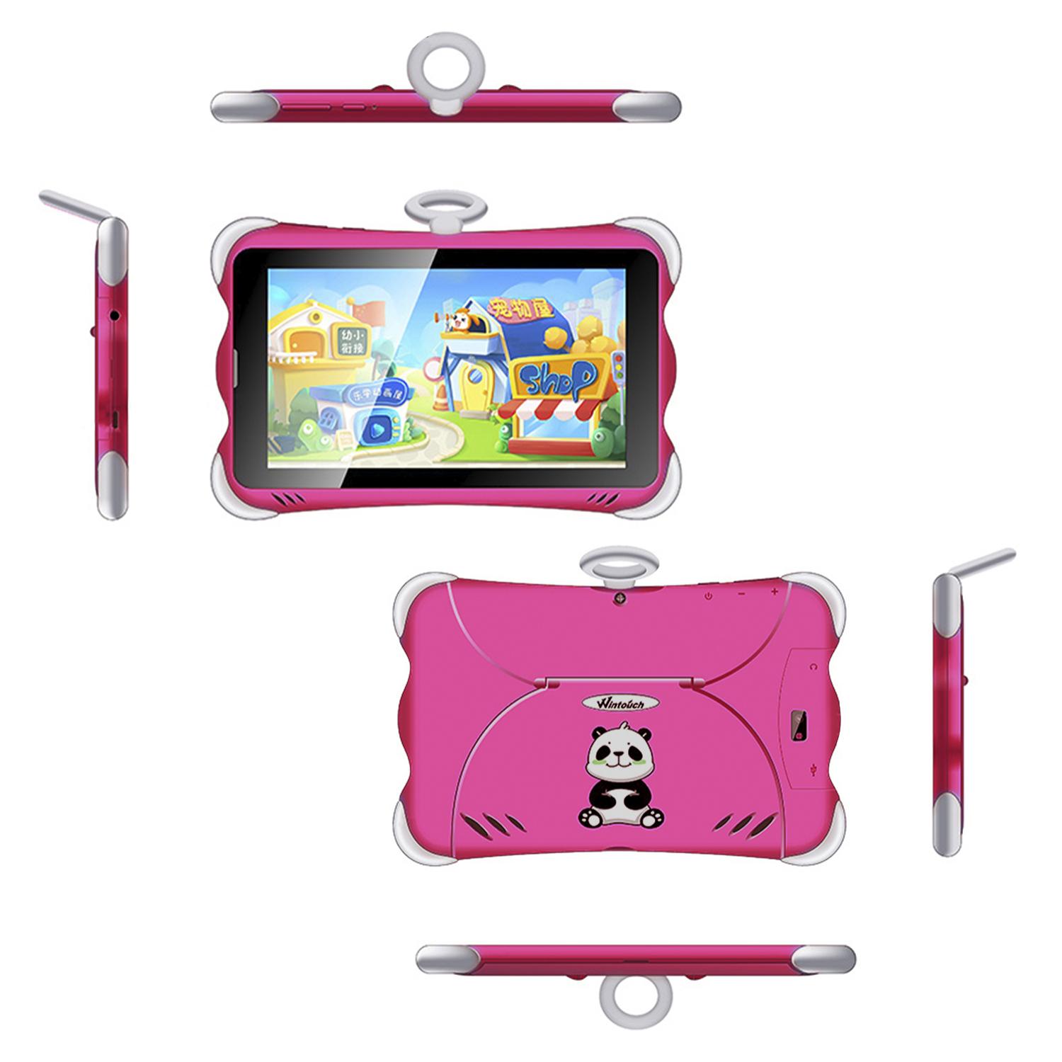 Tablet per bambini K712 3G WiFi. Sistema operativo Android 10. Schermo da 7'' 1024x600px. MTK8321Quad-Core 2 GB di RAM + 16 GB. Doppia fotocamera.