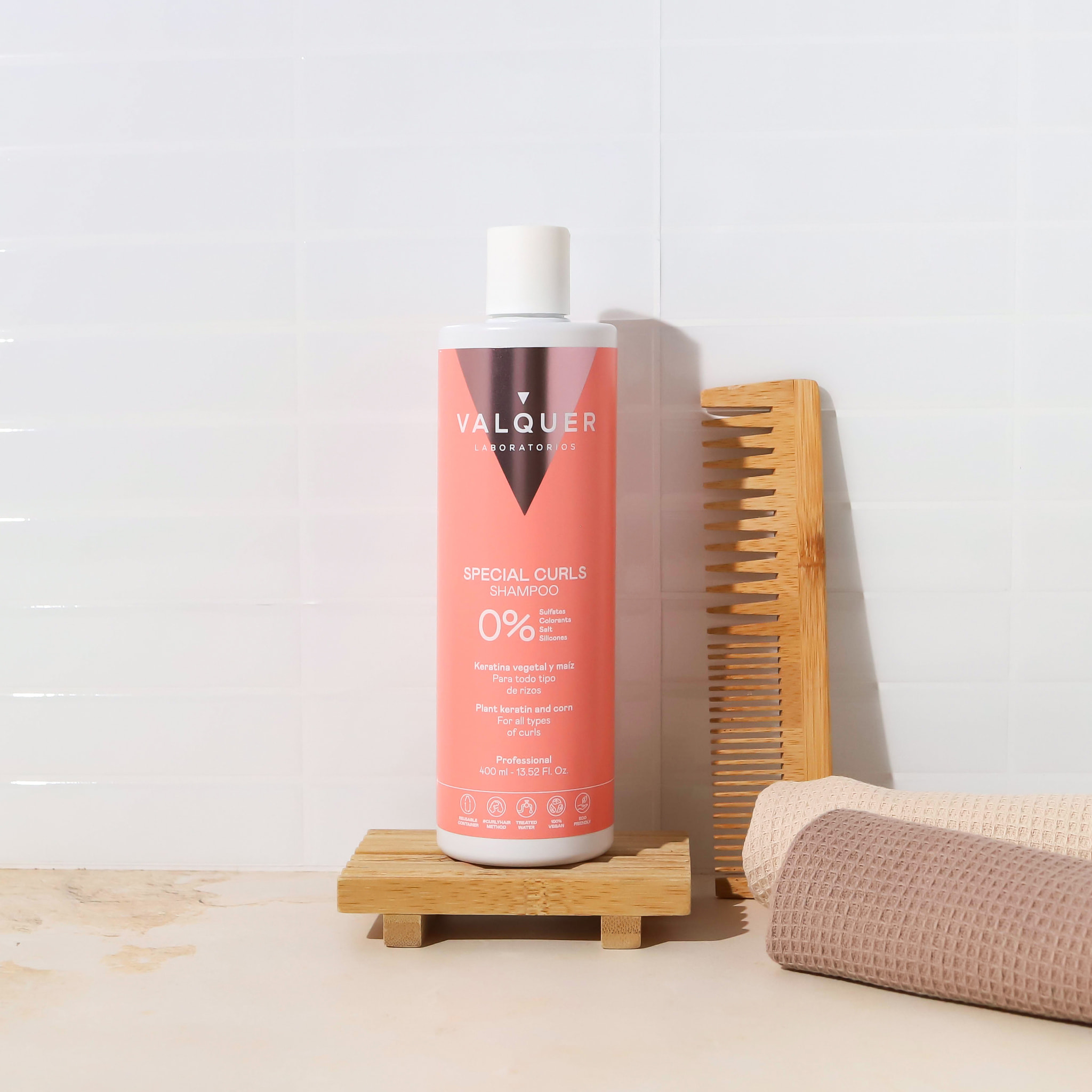 Valquer Champú especial rizos Método Curly Girl- 400 ml