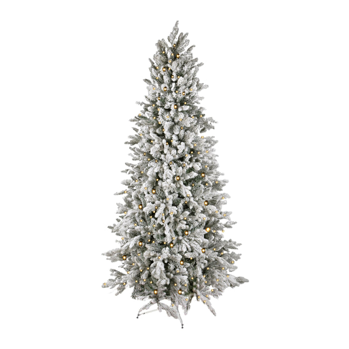 230 ab.cervino med con neve 600 led 1026/t - Pezzi 1 - VERDE - Bianchi Dino SpA