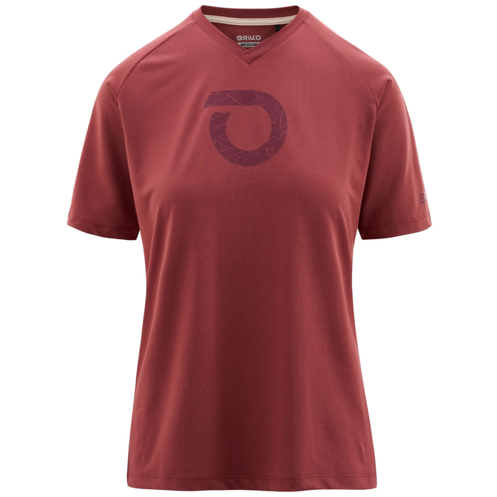 Briko - Maglie gioco, Donna, Rosso - Adventure Graphic Lady Jersey