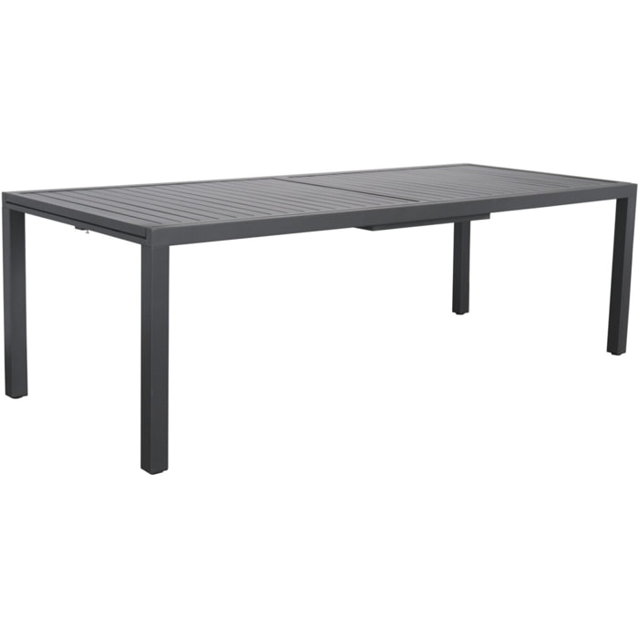 Table de jardin extensible en métal "Salou" - 240/300 x 100 x 75 cm - Gris