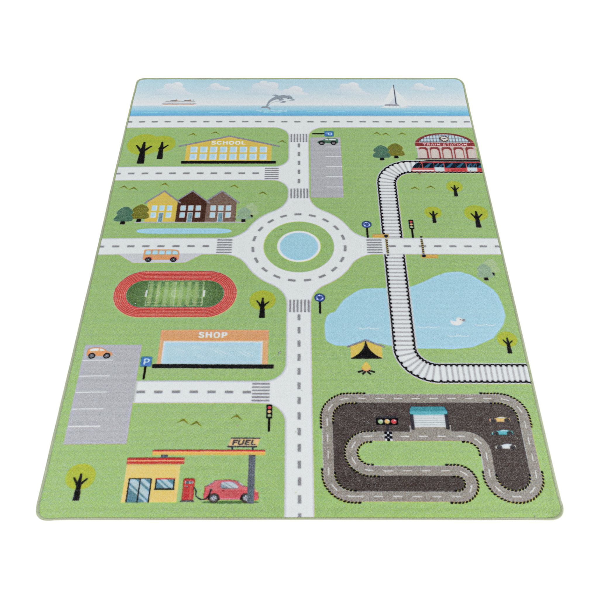 PLAY - Tapis enfant circuit vert - PLA2902VER