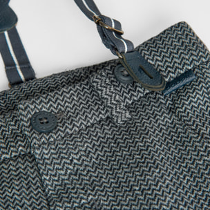 Pantalón punto espiga de bebé niño